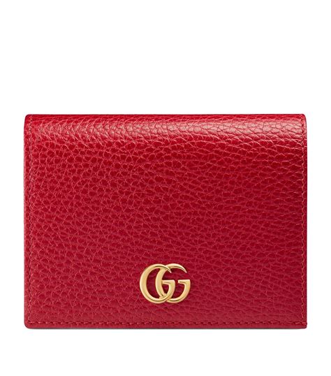 gucci signature leather card case red|Gucci card holder black friday.